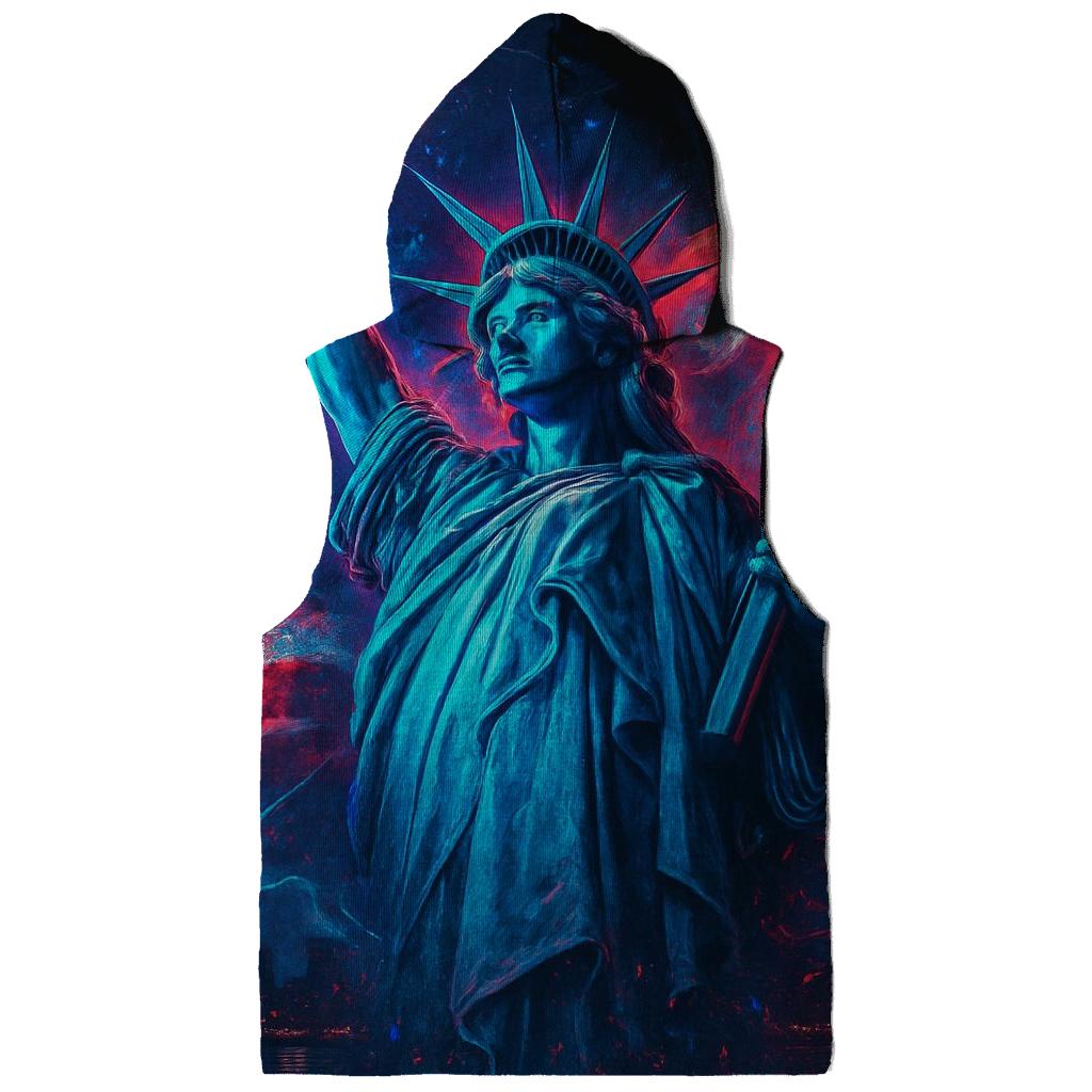 Neon Liberty Wavefront embroidered hoodies