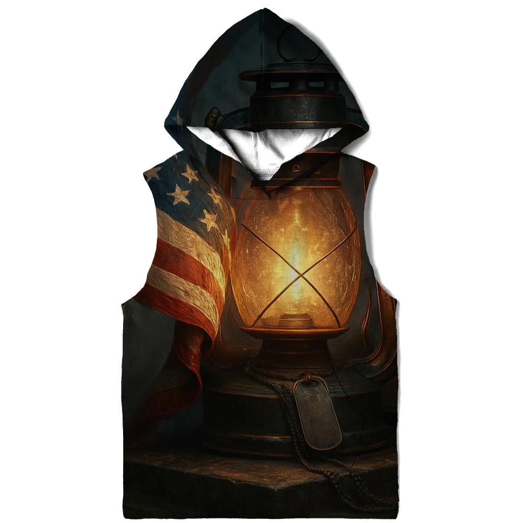Liberty Lantern Vigil Flag lightweight hoodies