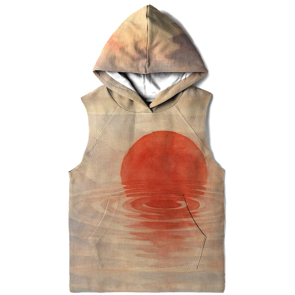 Rising Sun Silk Over Koi Lake zip-up hoodies