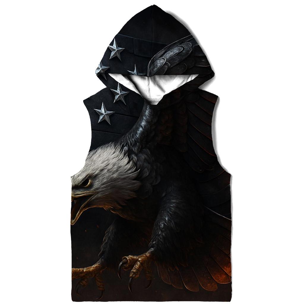 Steel Eagle Over Ember Stripes hoodie styles