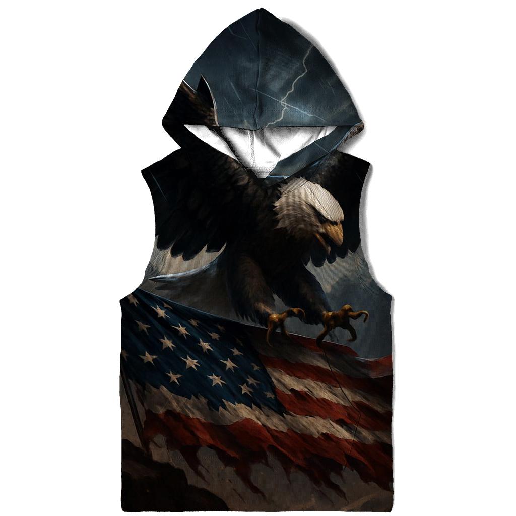 Stormborne Eagle Over Tattered Flag Canyon designer hoodies