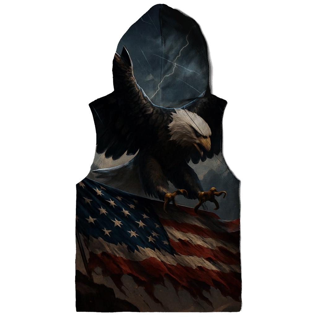 Stormborne Eagle Over Tattered Flag Canyon designer hoodies