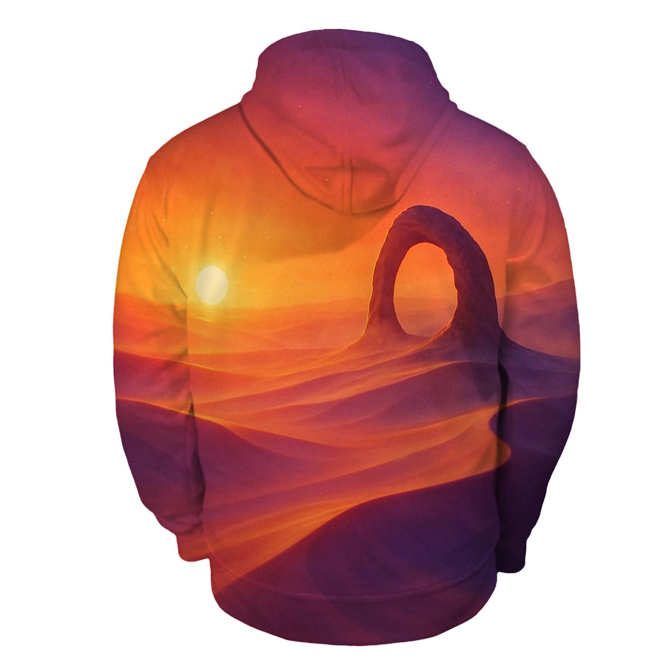 Ember Mirage Over Glass Dunes graphic hoodies
