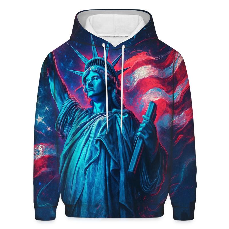 Neon Liberty Wavefront zip-up hoodies
