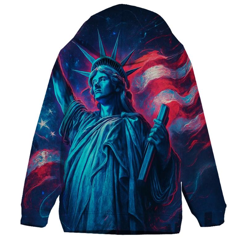 Neon Liberty Wavefront zip-up hoodies
