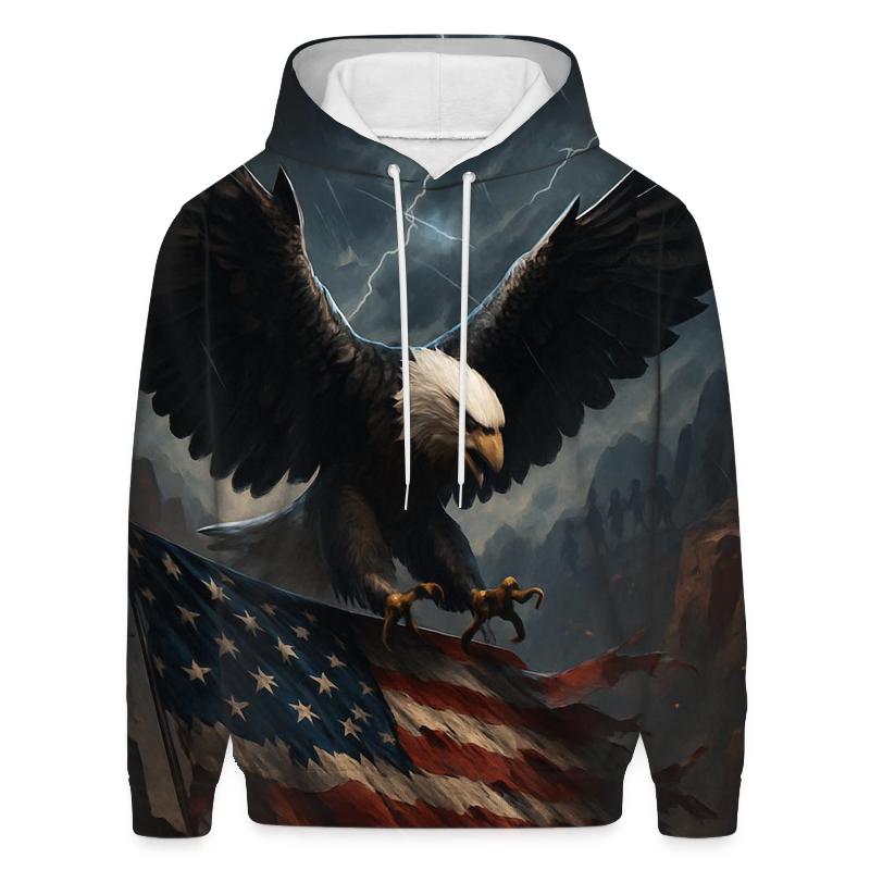 Stormborne Eagle Over Tattered Flag Canyon heavyweight hoodies