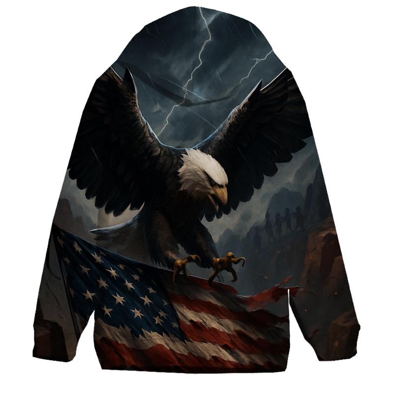 Stormborne Eagle Over Tattered Flag Canyon heavyweight hoodies