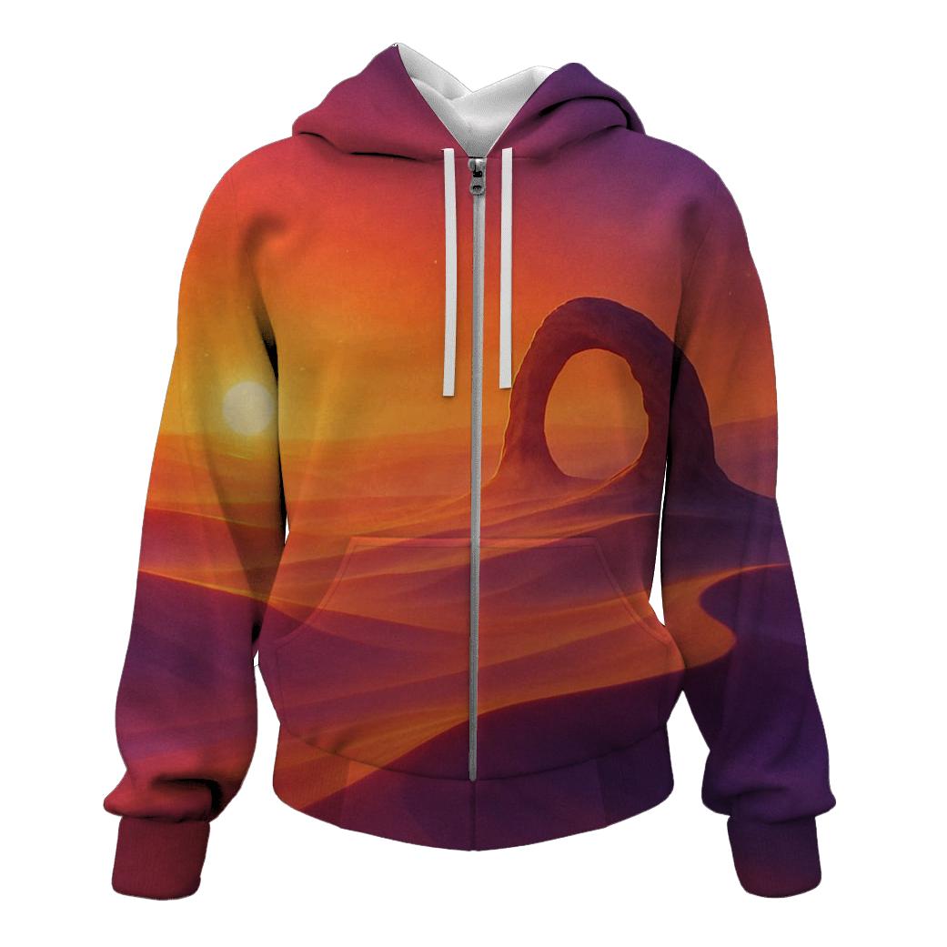 Ember Mirage Over Glass Dunes premium hoodies