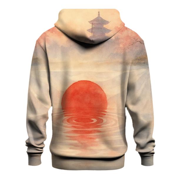 Rising Sun Silk Over Koi Lake hoodie trends