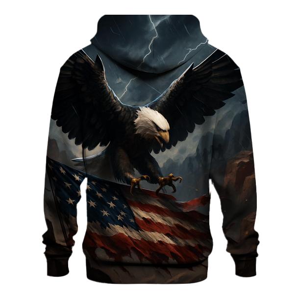 Stormborne Eagle Over Tattered Flag Canyon hoodie designs