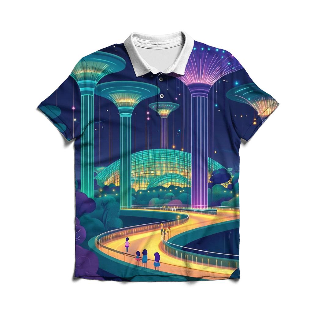 Gardens By The Bay Singapore Supertrees casual sports polo shirts