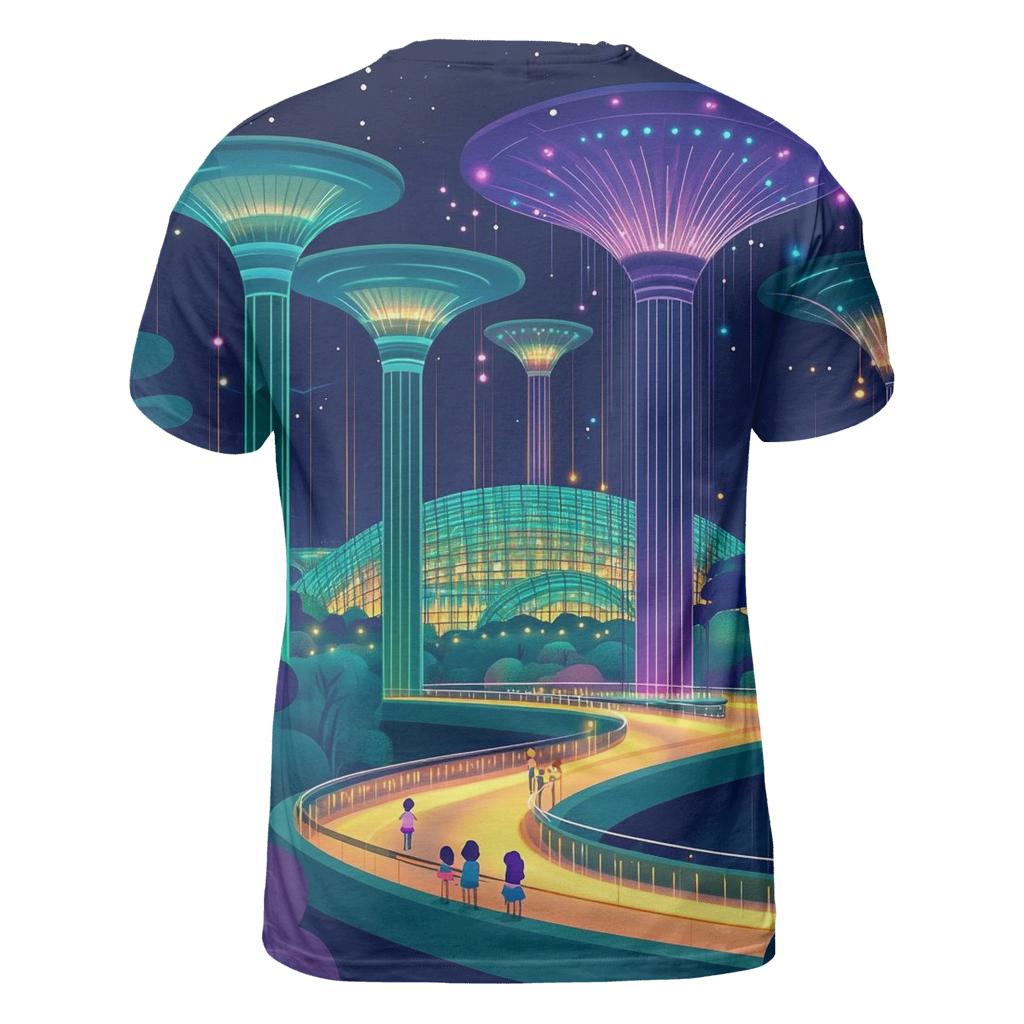 Gardens By The Bay Singapore Supertrees trendy printed shirt styles