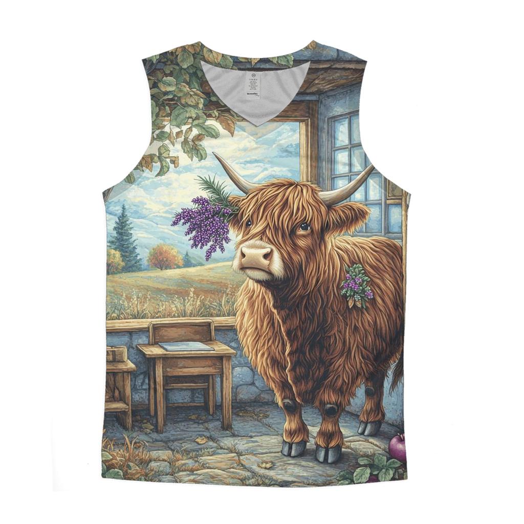 Highland Cow Classroom Nature Helper stylish racerback tanks