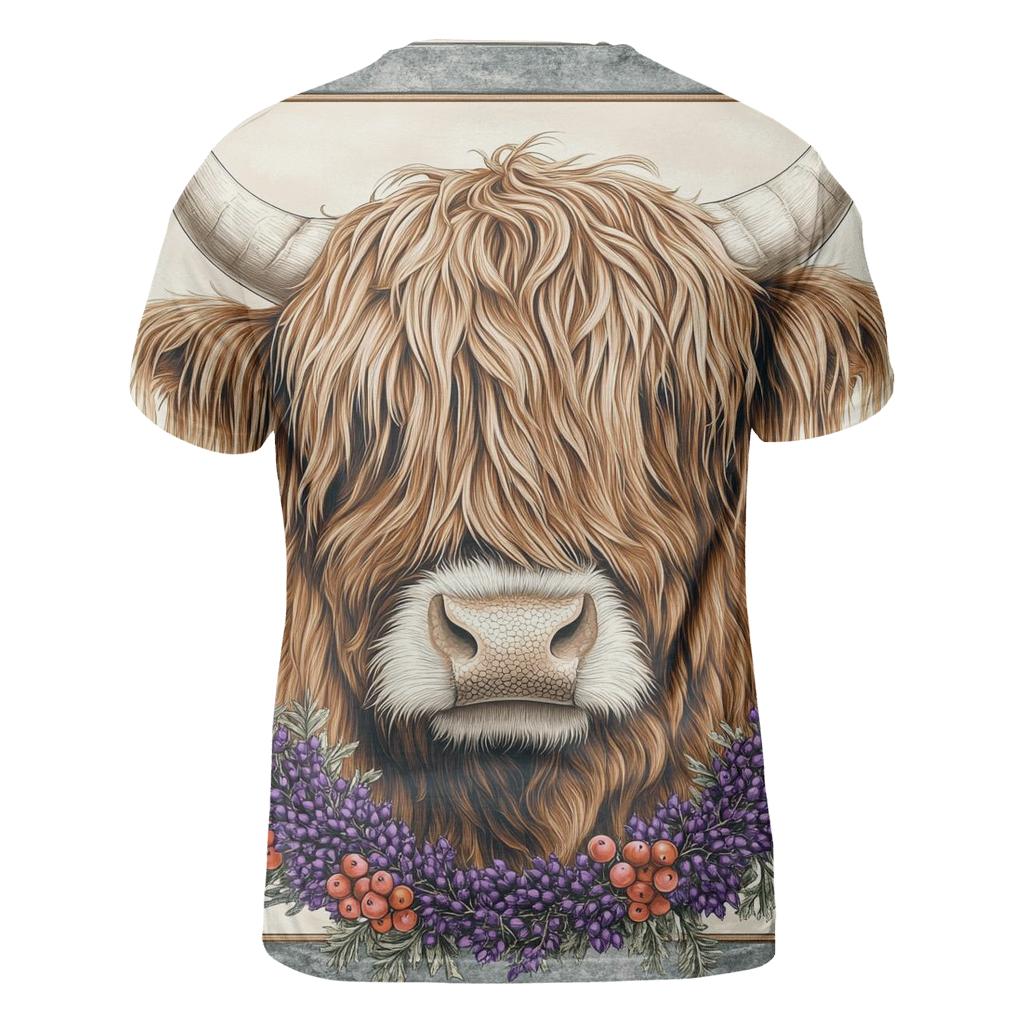 Heather Studio Portrait, Highland Cow creative print fashion shirts