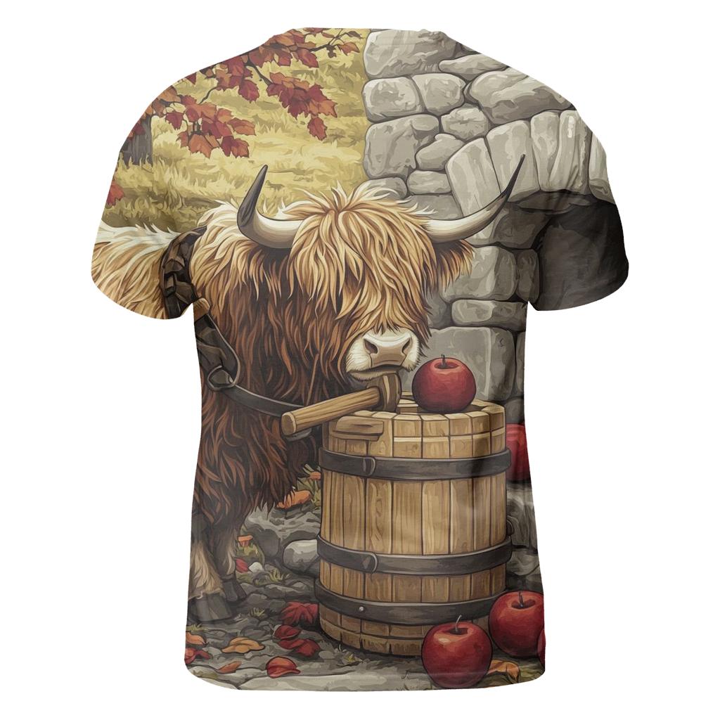 Highland Cow Orchard Cider Press unique graphic print tees