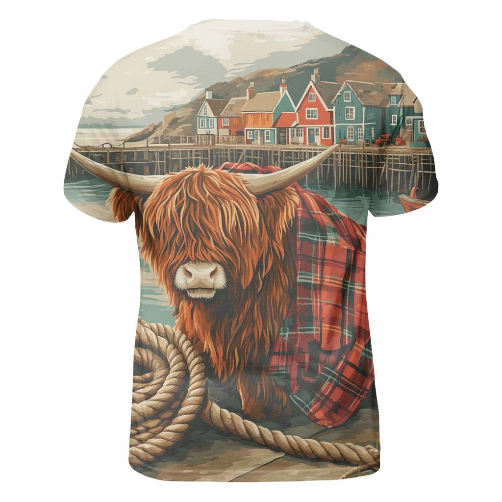 Highland Cow Harbor Rope Coiler custom all-over print shirts