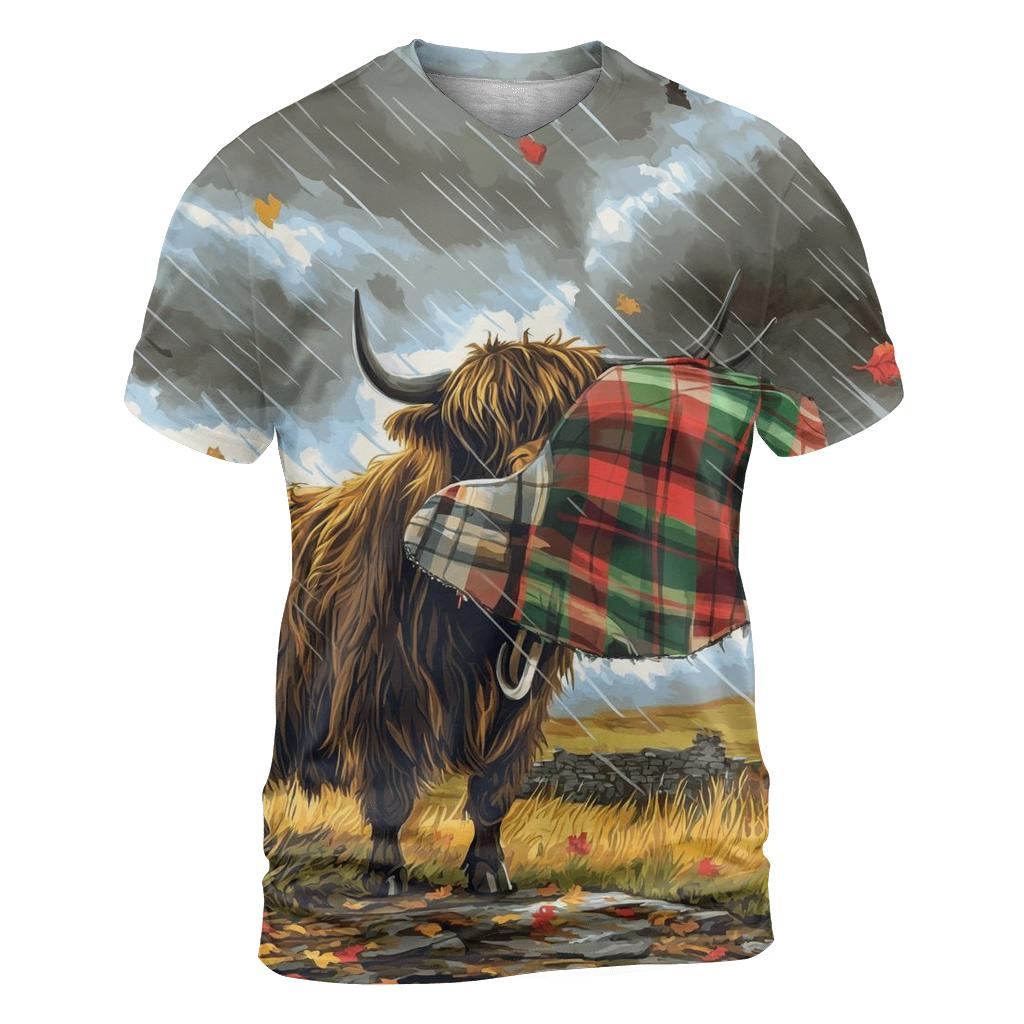 Highland Cow Storm Cloud Umbrella creative print fashion shirts