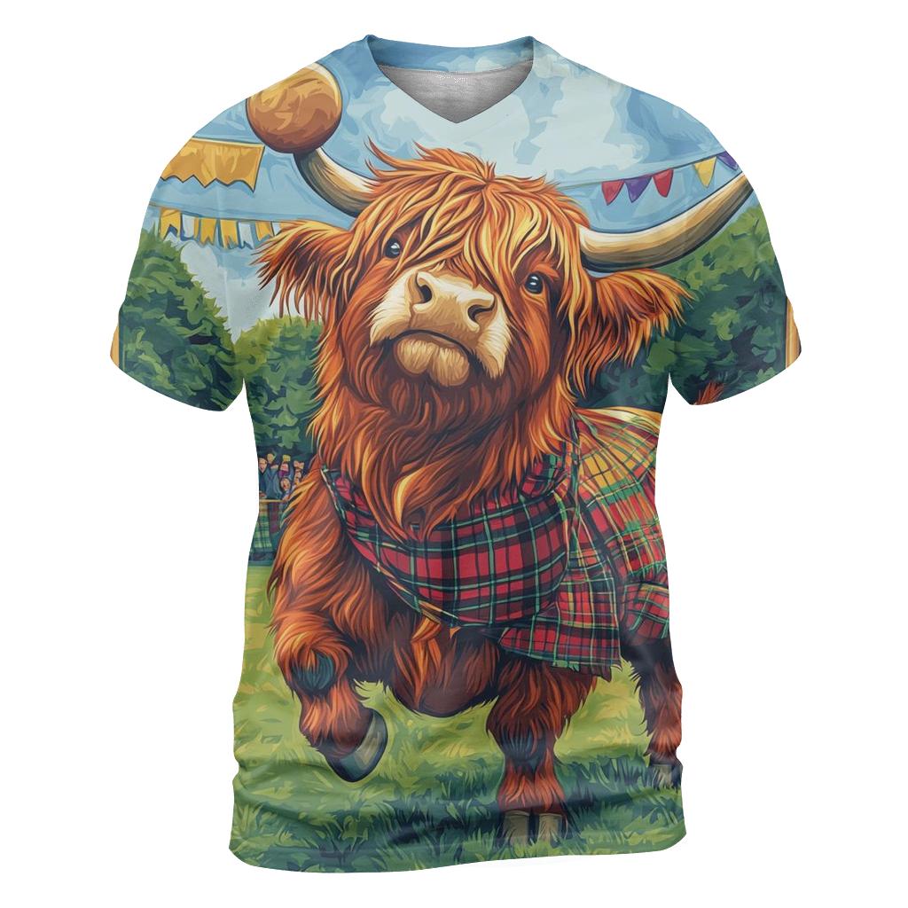 Highland Cow Highland Games Weight Toss personalized full print shirts