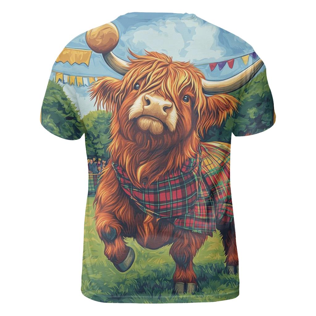 Highland Cow Highland Games Weight Toss personalized full print shirts