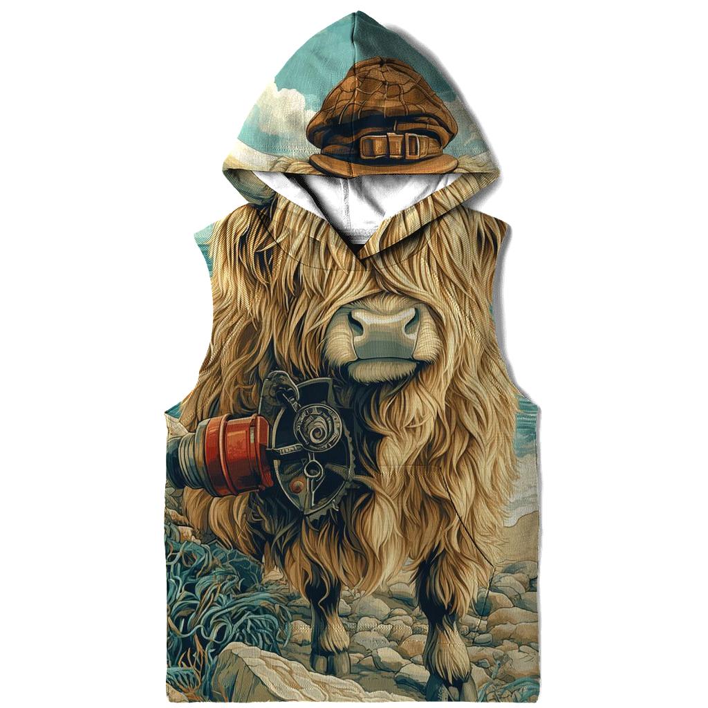 Highland Cow Lighthouse Keeper premium hoodies