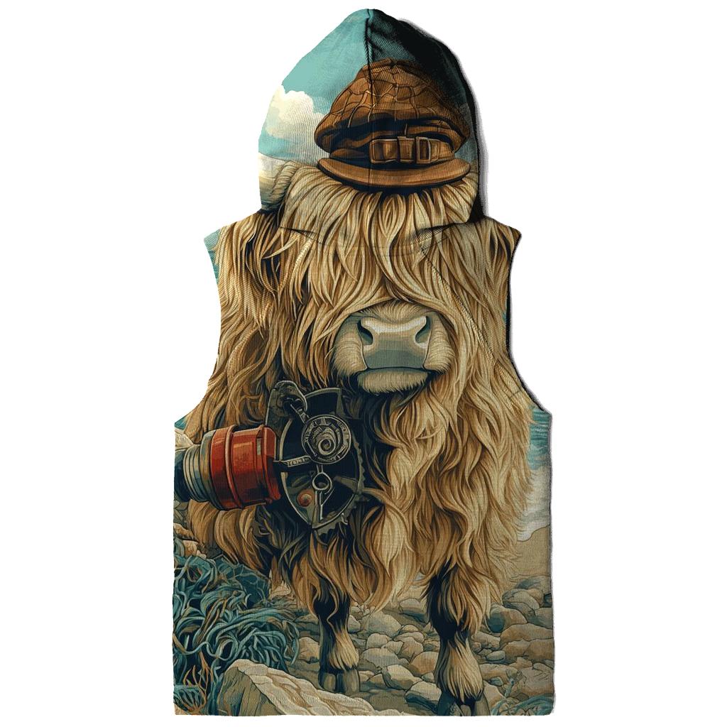 Highland Cow Lighthouse Keeper premium hoodies