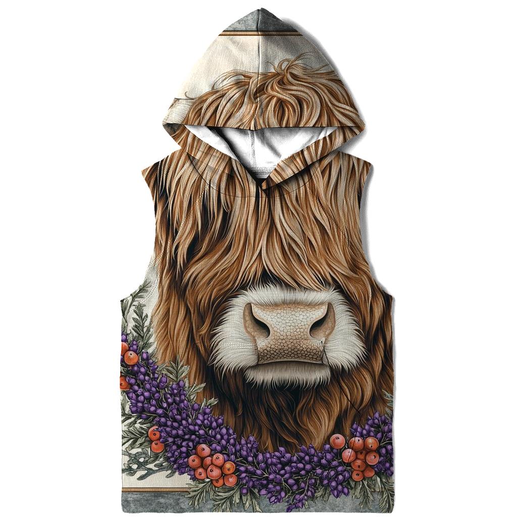 Heather Studio Portrait, Highland Cow hoodie styles