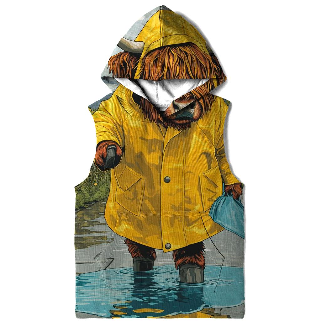 Highland Cow Raincoat Puddle Hop hoodies fashion