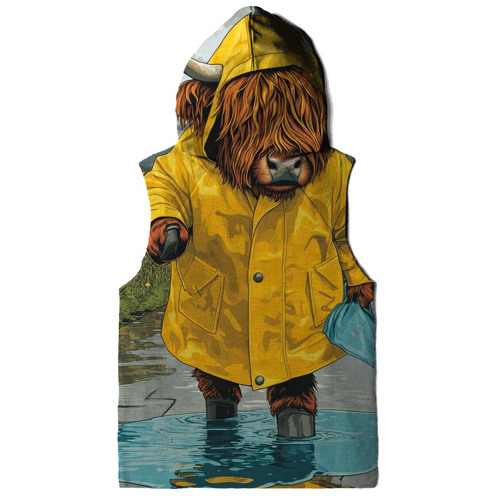 Highland Cow Raincoat Puddle Hop hoodies fashion