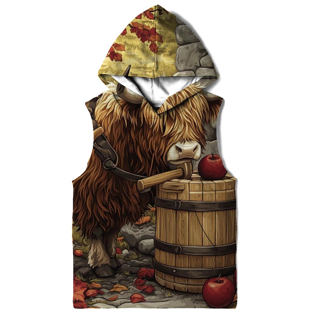 Highland Cow Orchard Cider Press zip-up hoodies