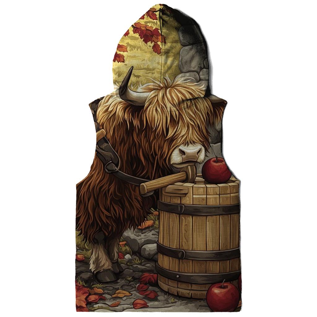 Highland Cow Orchard Cider Press zip-up hoodies