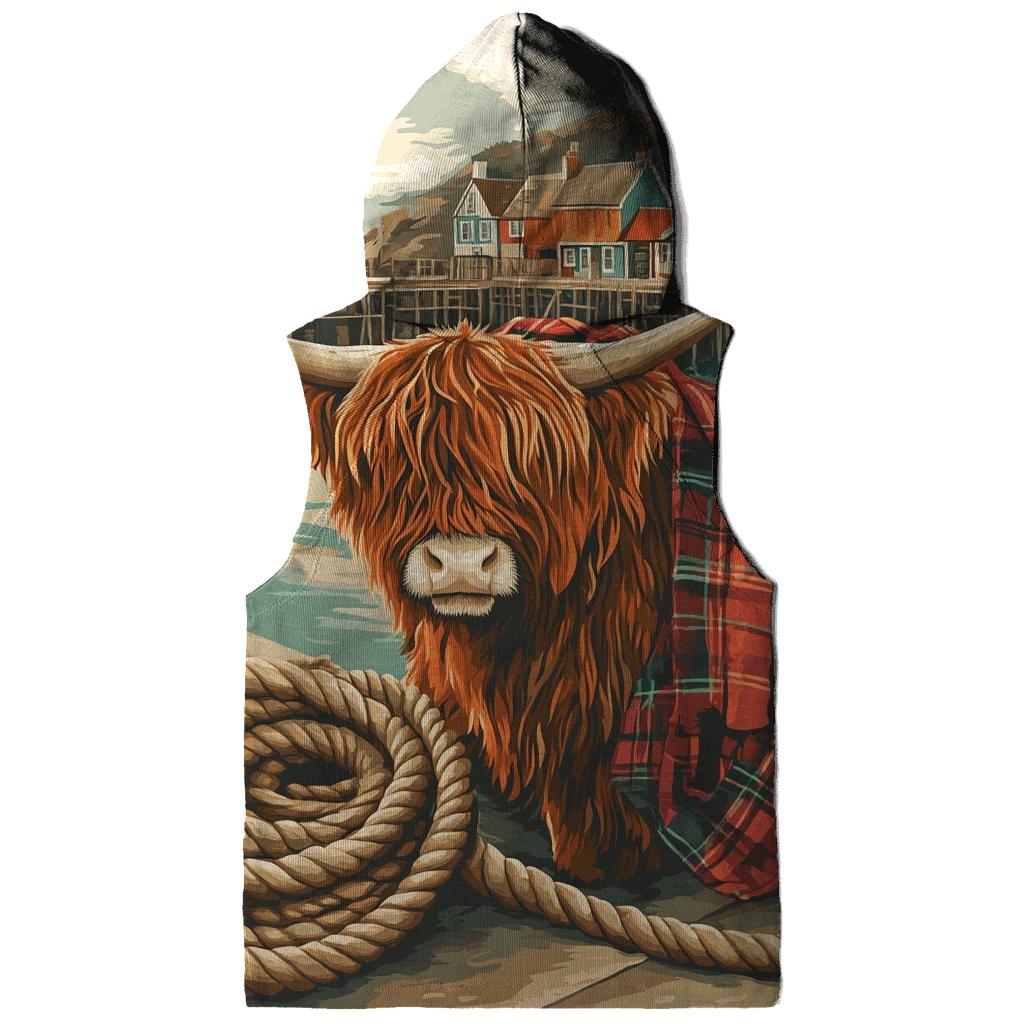 Highland Cow Harbor Rope Coiler premium hoodies