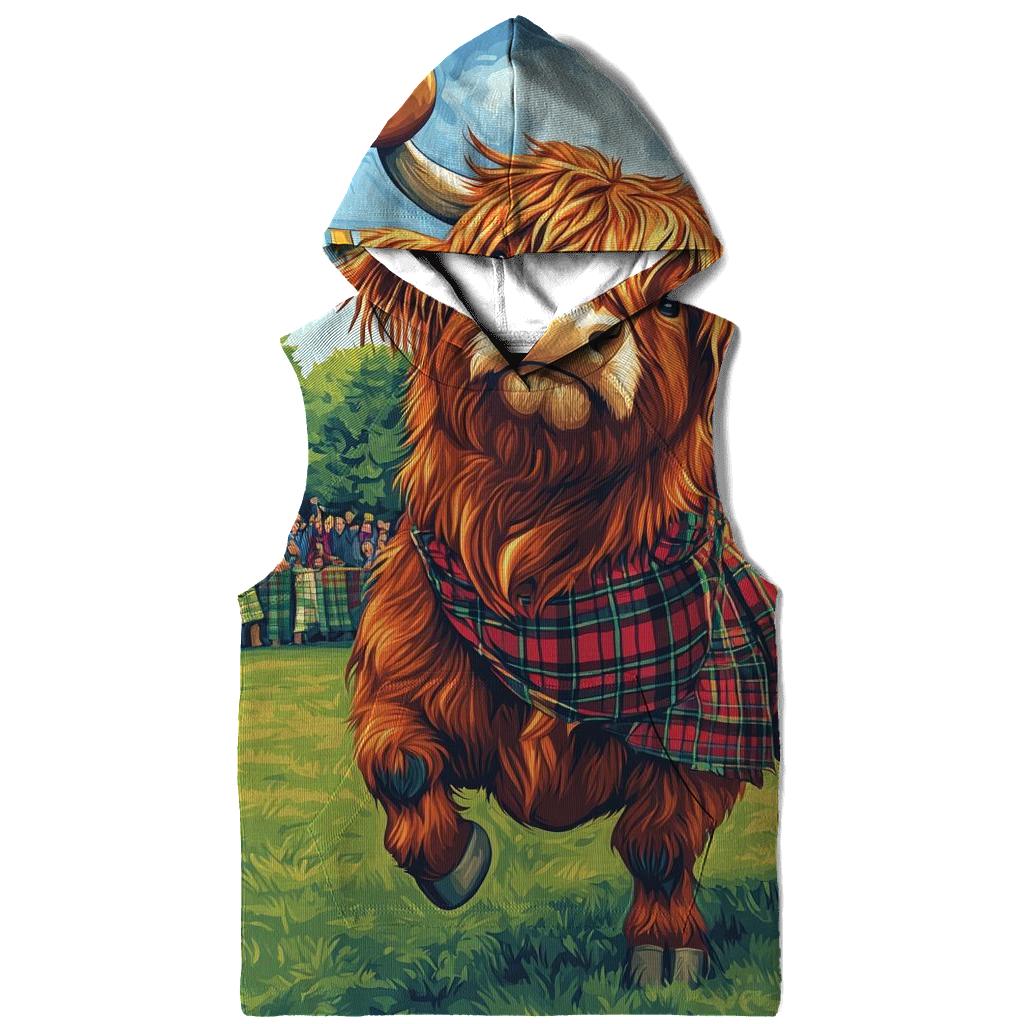 Highland Cow Highland Games Weight Toss hoodie styles