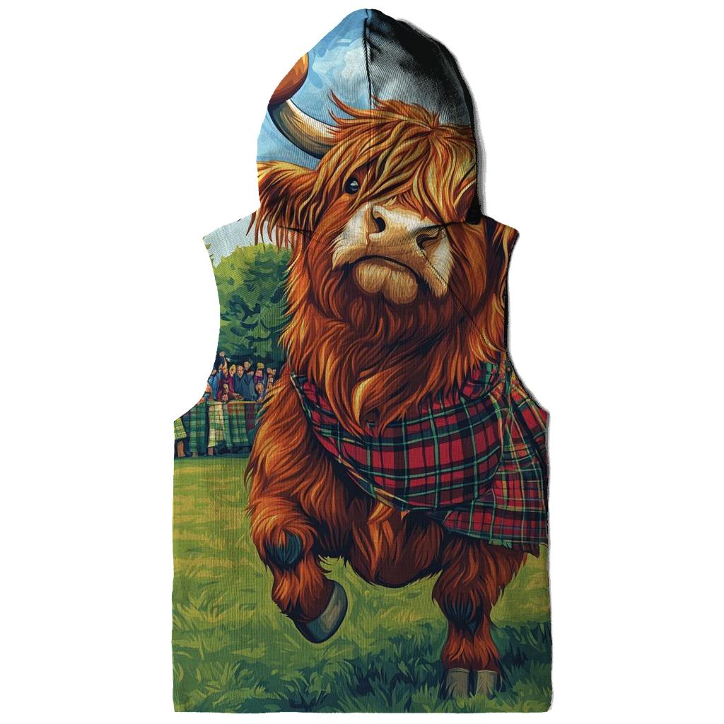Highland Cow Highland Games Weight Toss hoodie styles