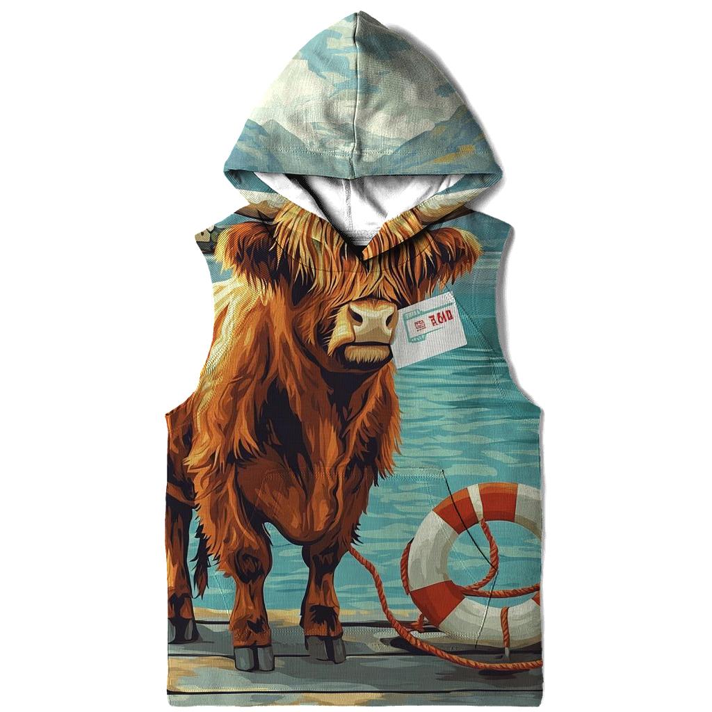 Highland Cow Ferry Ticket Holder hoodies fashion