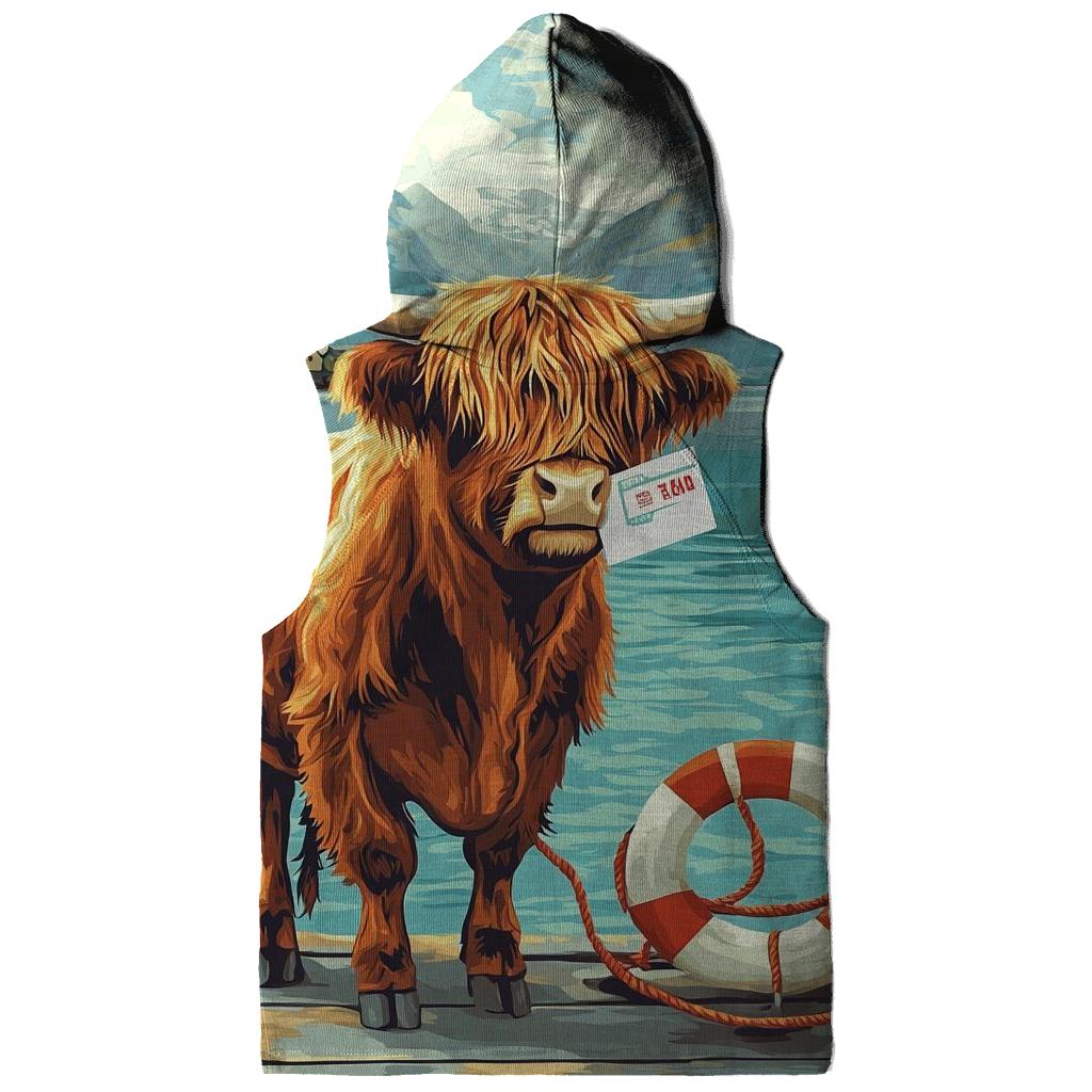 Highland Cow Ferry Ticket Holder hoodies fashion