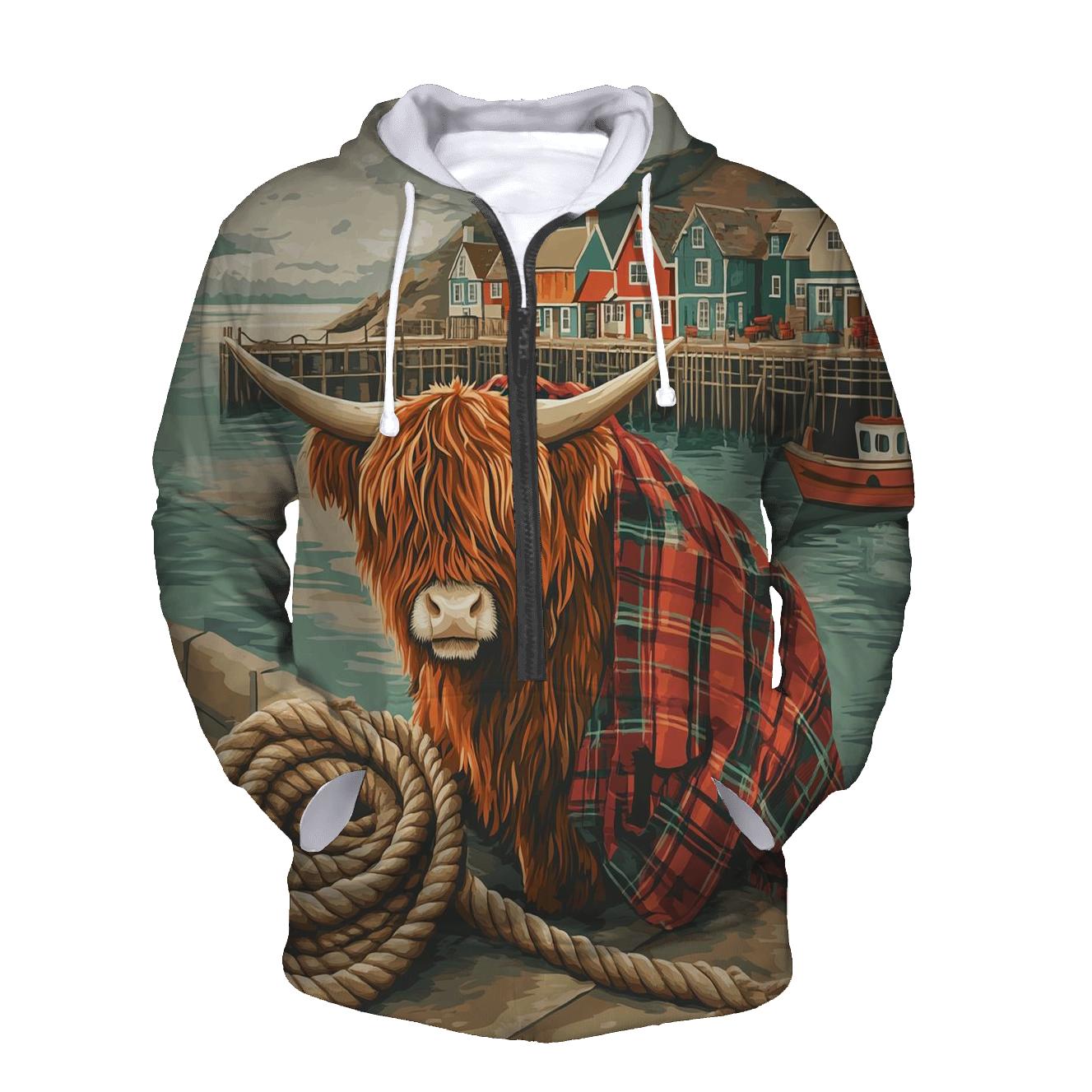 Highland Cow Harbor Rope Coiler hoodie trends