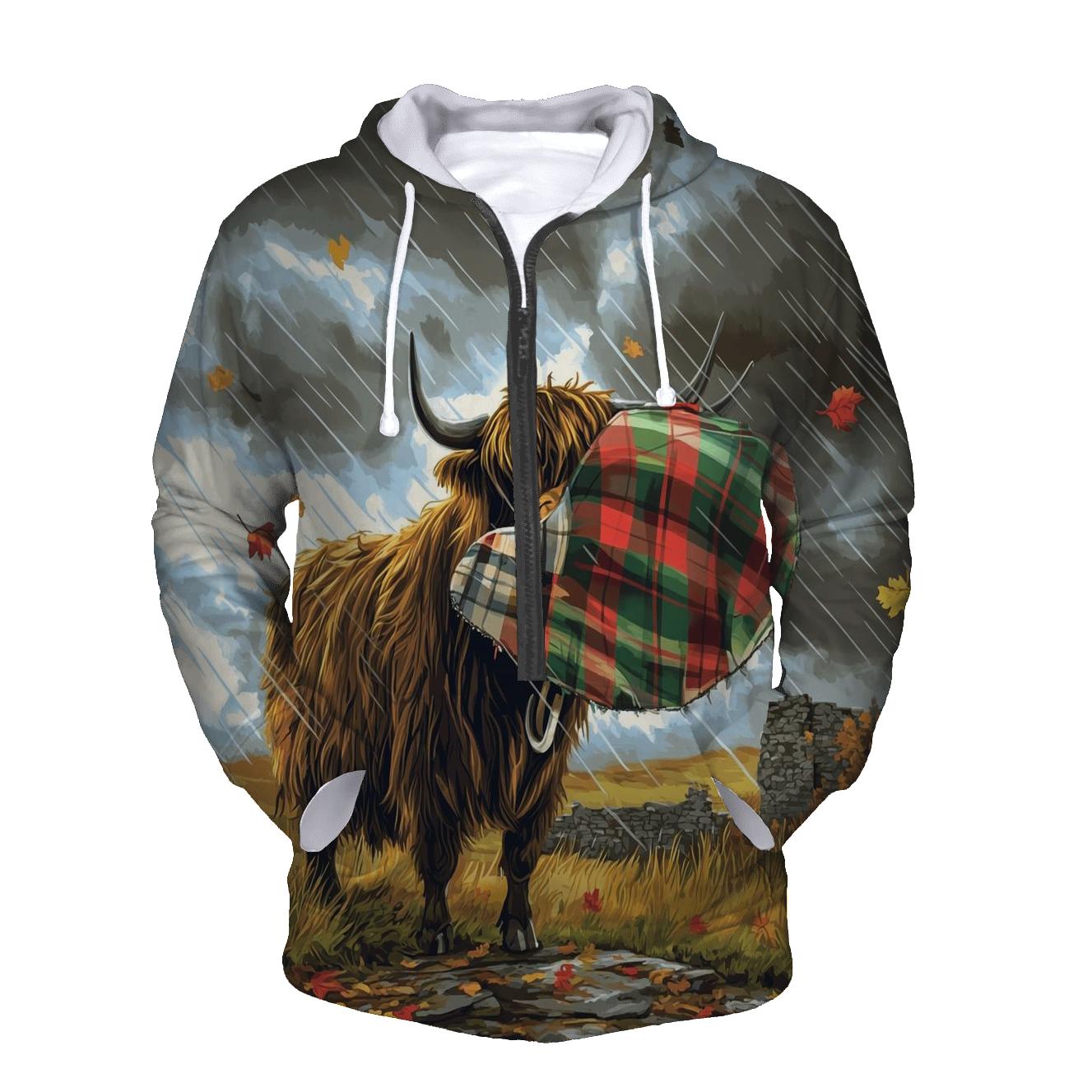 Highland Cow Storm Cloud Umbrella hoodie designs