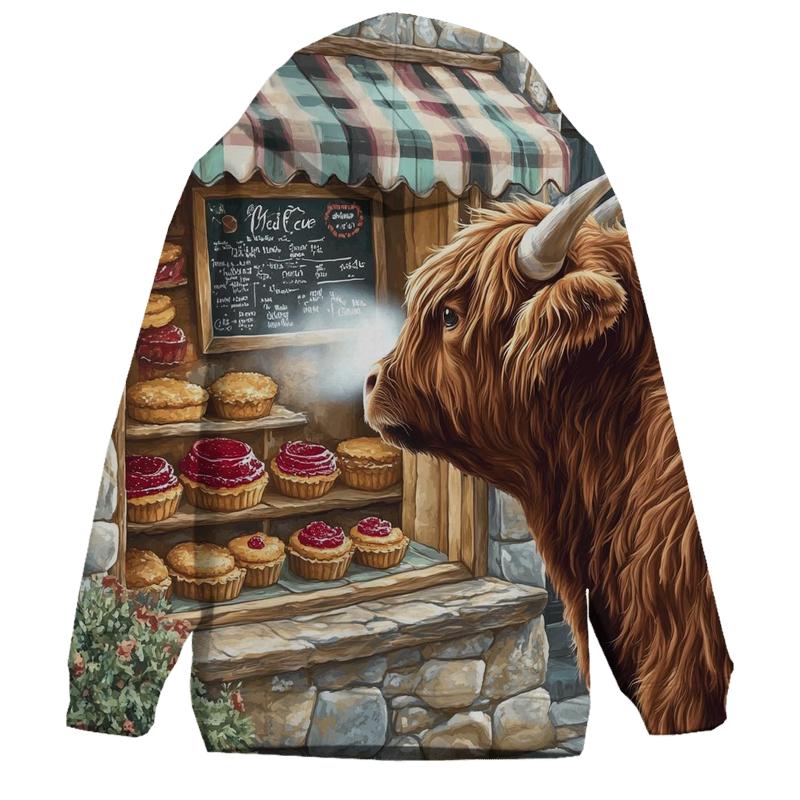 Highland Cow Bakery Window Watch designer hoodies