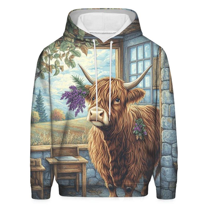 Highland Cow Classroom Nature Helper pullover hoodies