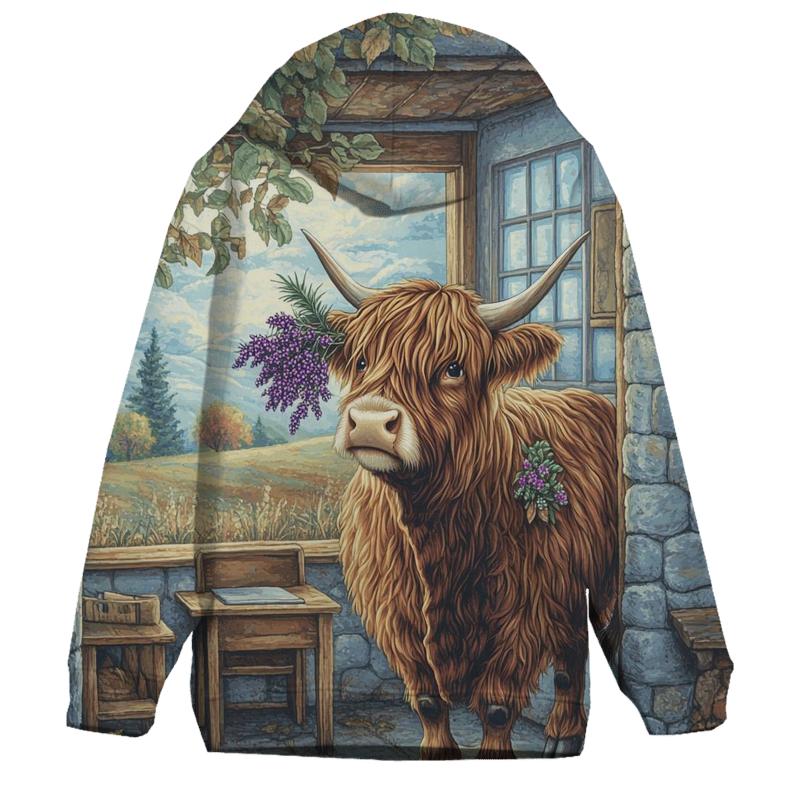 Highland Cow Classroom Nature Helper pullover hoodies