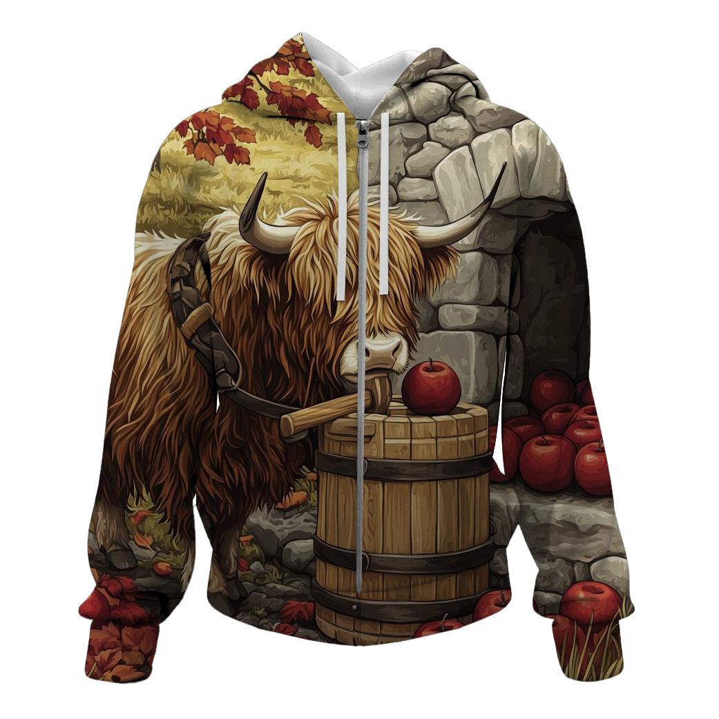 Highland Cow Orchard Cider Press hoodie designs