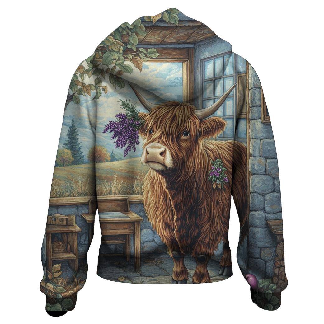 Highland Cow Classroom Nature Helper designer hoodies