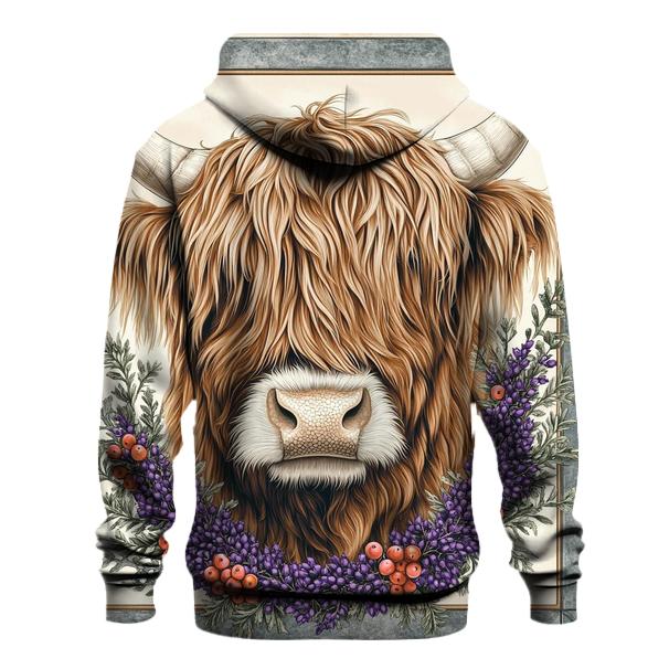 Heather Studio Portrait, Highland Cow heavyweight hoodies