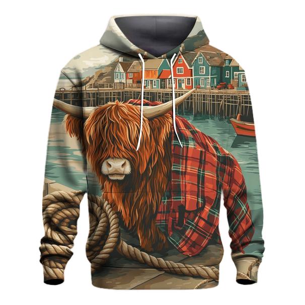 Highland Cow Harbor Rope Coiler heavyweight hoodies
