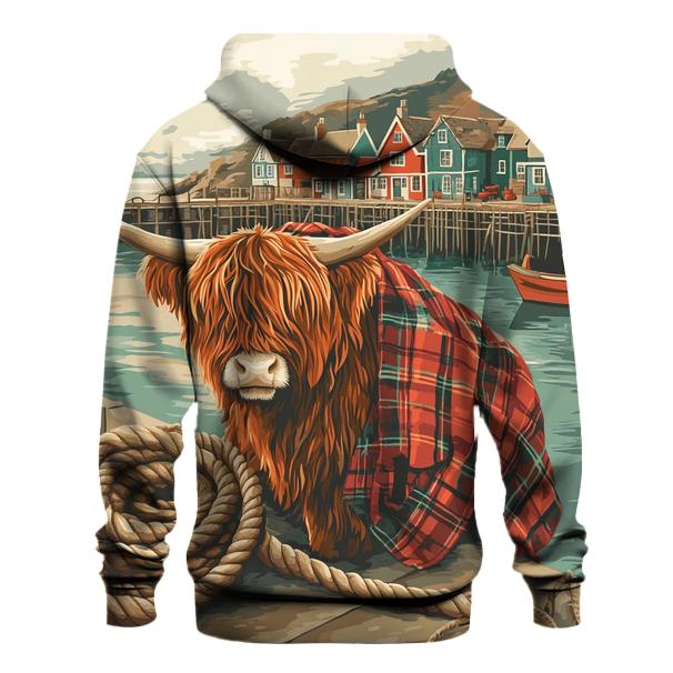 Highland Cow Harbor Rope Coiler heavyweight hoodies