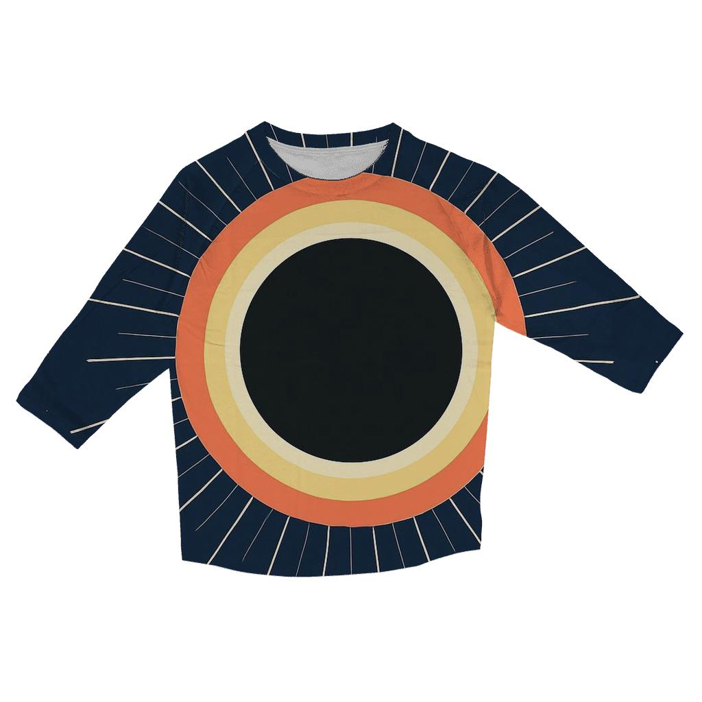 Eclipse Corona Petal Array printed three quarter sleeve shirts