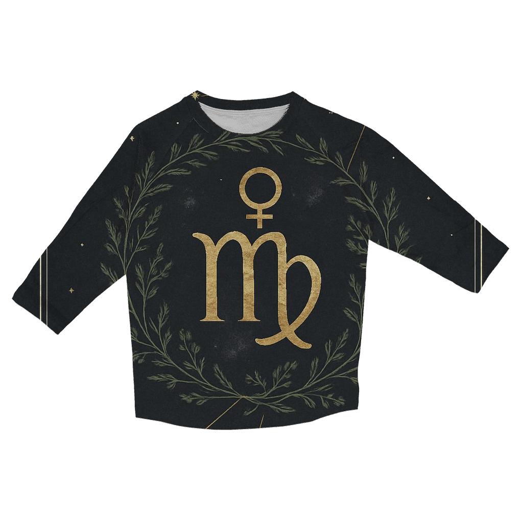 Virgo Mercury Herbarium Constellation Chart custom 3/4 sleeve shirts
