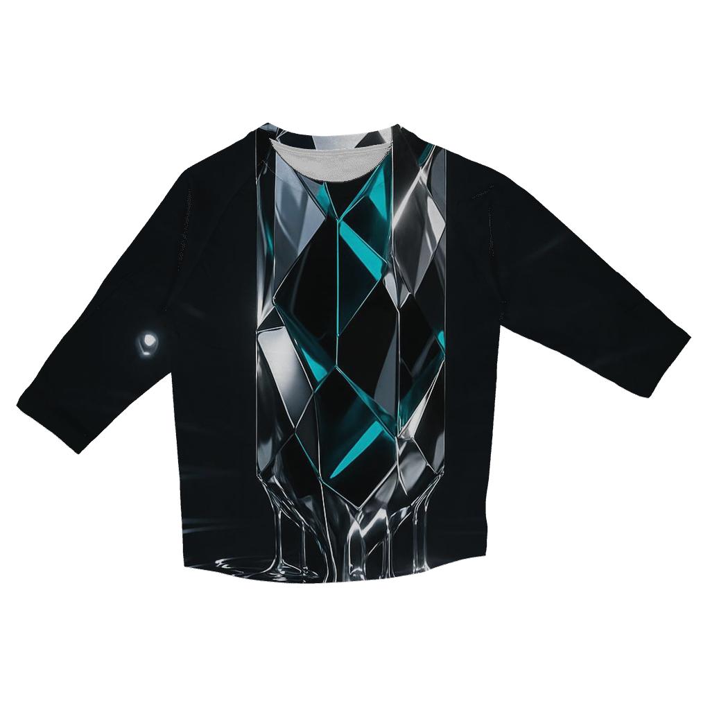 Chrome Prism Drip Monolith fashion 3/4 sleeve shirts
