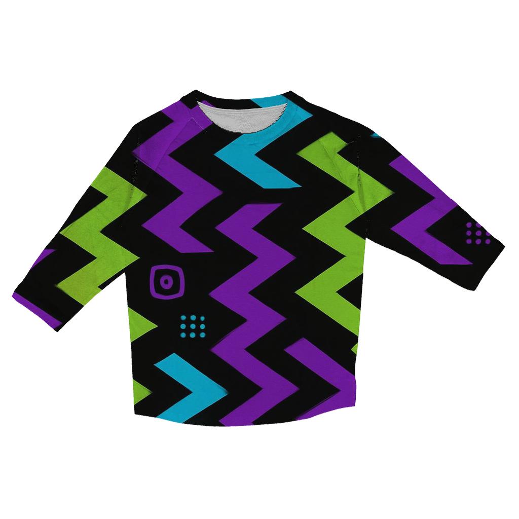 Laser Tag Arena Chevron Camouflage casual three quarter sleeve shirts
