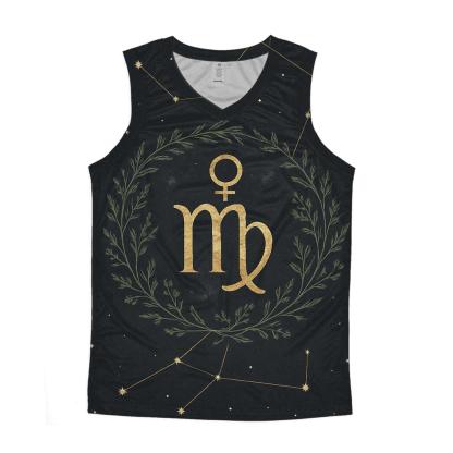 Virgo Mercury Herbarium Constellation Chart graphic print tank tops